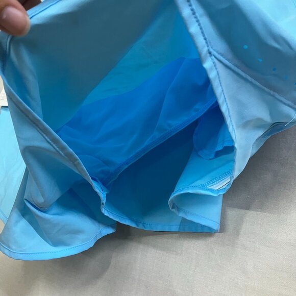 NWT All In Motion Women XL Blue Denim Woven Mid-Rise Elastic Waist Run Shorts 3 - Picture 12 of 14